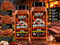 Brisket Breakdown — 250 g and 500 g Sizzlin Meat's BBQ rub jars