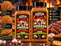 Chicken Little Meltdown — 250 g and 500 g Sizzlin Meat's BBQ rub jars