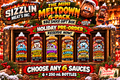 Mini Meltdown six-pack holiday pre-order, choose any six 250 mL BBQ sauces, Christmas card included